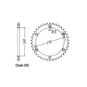 JT Sprockets JT Rear Sprocket 1821.47