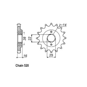 JT Sprockets JT Front Sprocket 736.14
