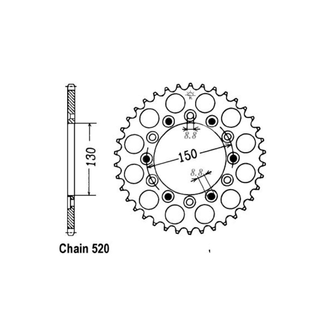 JT Sprockets JT Rear Sprocket 245/251.39