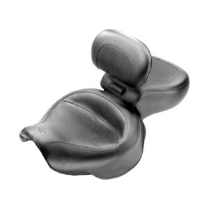 Mustang Mustang 1-piece 2-up wide touring vintage seat plain black