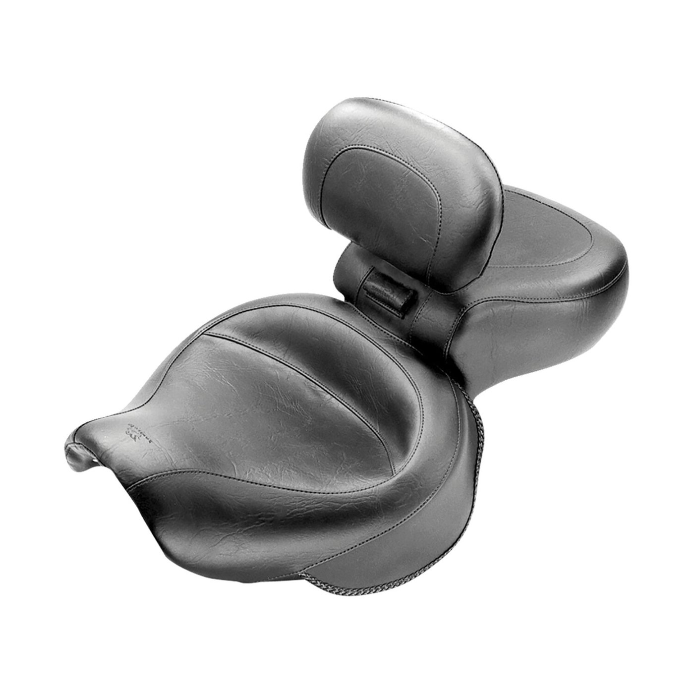 Mustang Mustang 1-piece 2-up wide touring vintage seat plain black