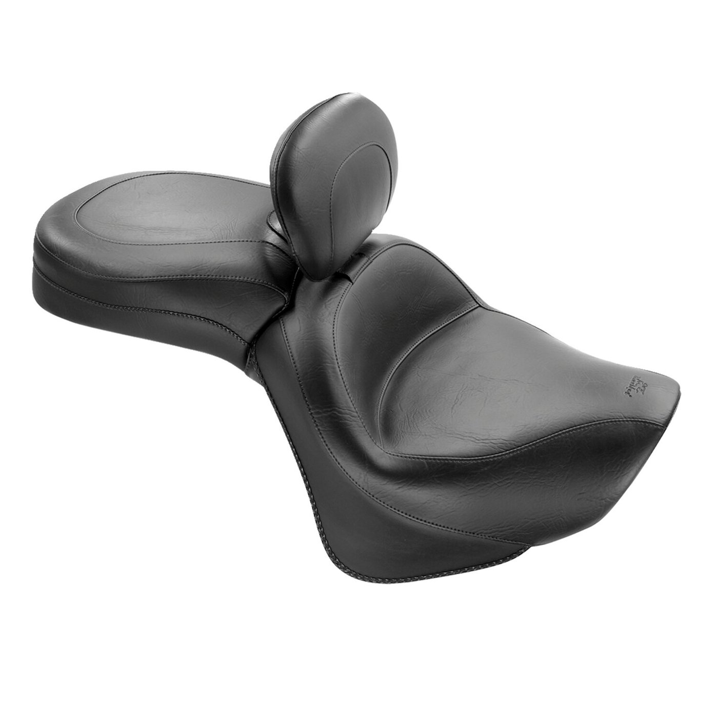 Mustang Mustang 1 piece 2-up wide touring vintage seat plain black