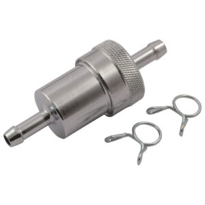 MCS Chrome aluminum fuel filter, 5/16"