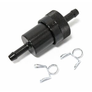 MCS Black aluminum fuel filter, 1/4"