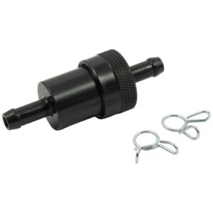 MCS Black aluminum fuel filter, 5/16"