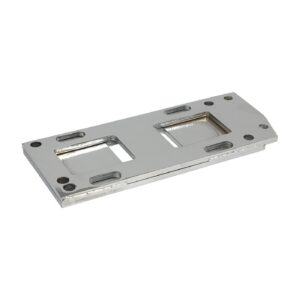 MCS 4-speed transmission mount plate. Chrome