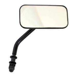 MCS Small rectangular mirror. short stem, black