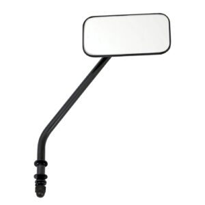 MCS Small rectangular mirror. long stem, black