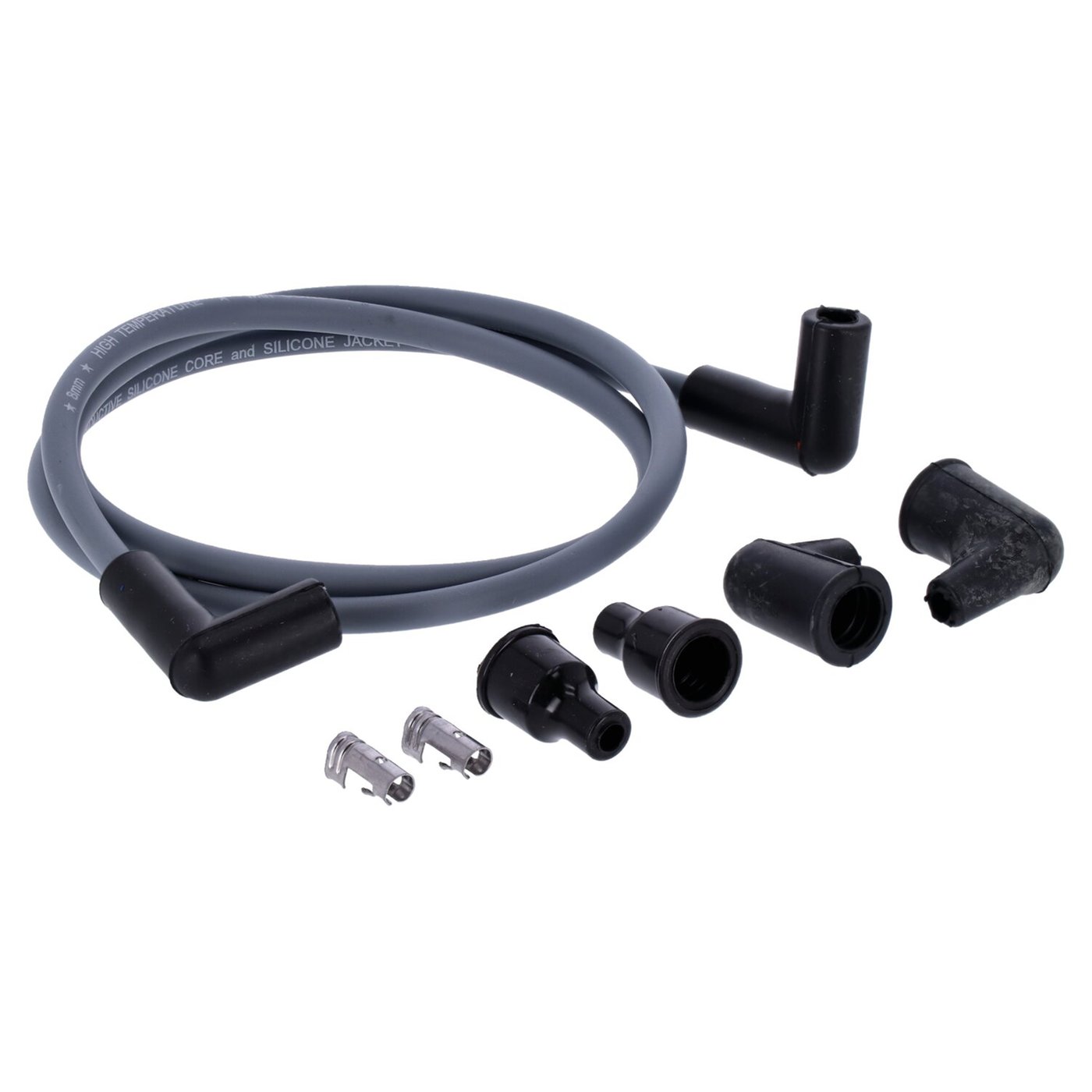 Dynatek Dynatek, univ. 8mm spark plug wire set, 90° plug boot. Gray