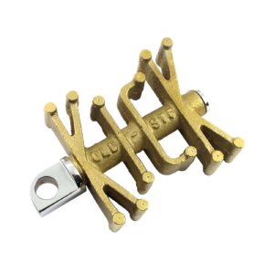 Paughco Paughco, 'Old STF' brass kick pedal. Clear