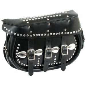Samwel King saddlebags, black, studded