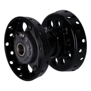 V-Twin Mfg Custom Star hub, for OEM axle. Black with chrome star
