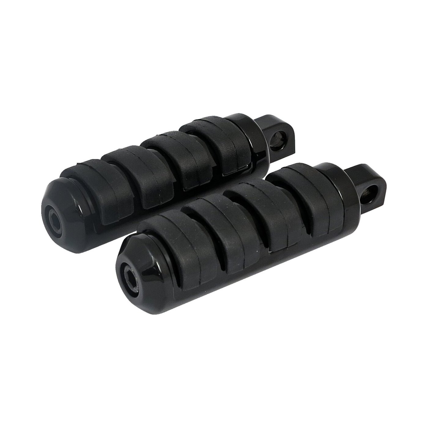 MCS Comfort foot pegs. Small diameter. Black