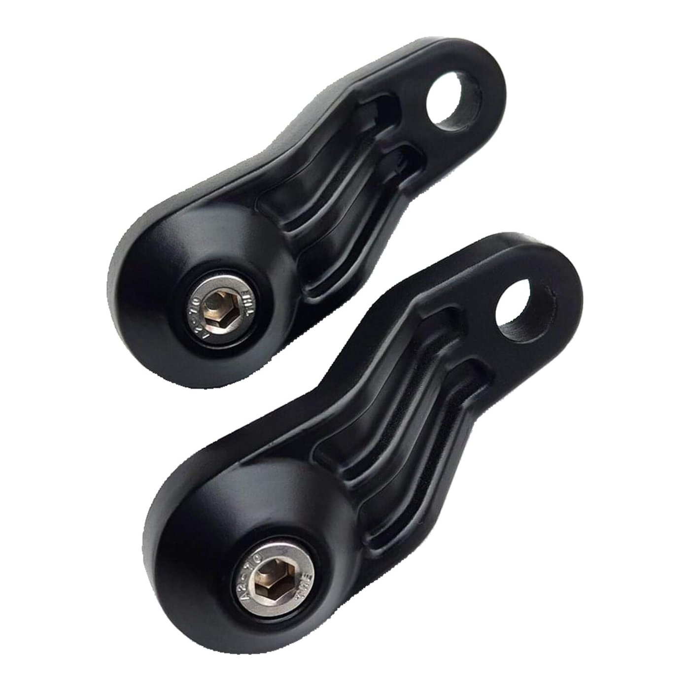 Motone Motone, ribbed Triline turn signal brackets. Black - Image 2