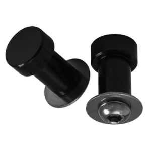 Motone Motone mirror delete plugs, 1" h/b. Black
