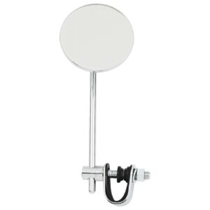 MCS Round clamp-on style steel mirror, 3" with 6" stem