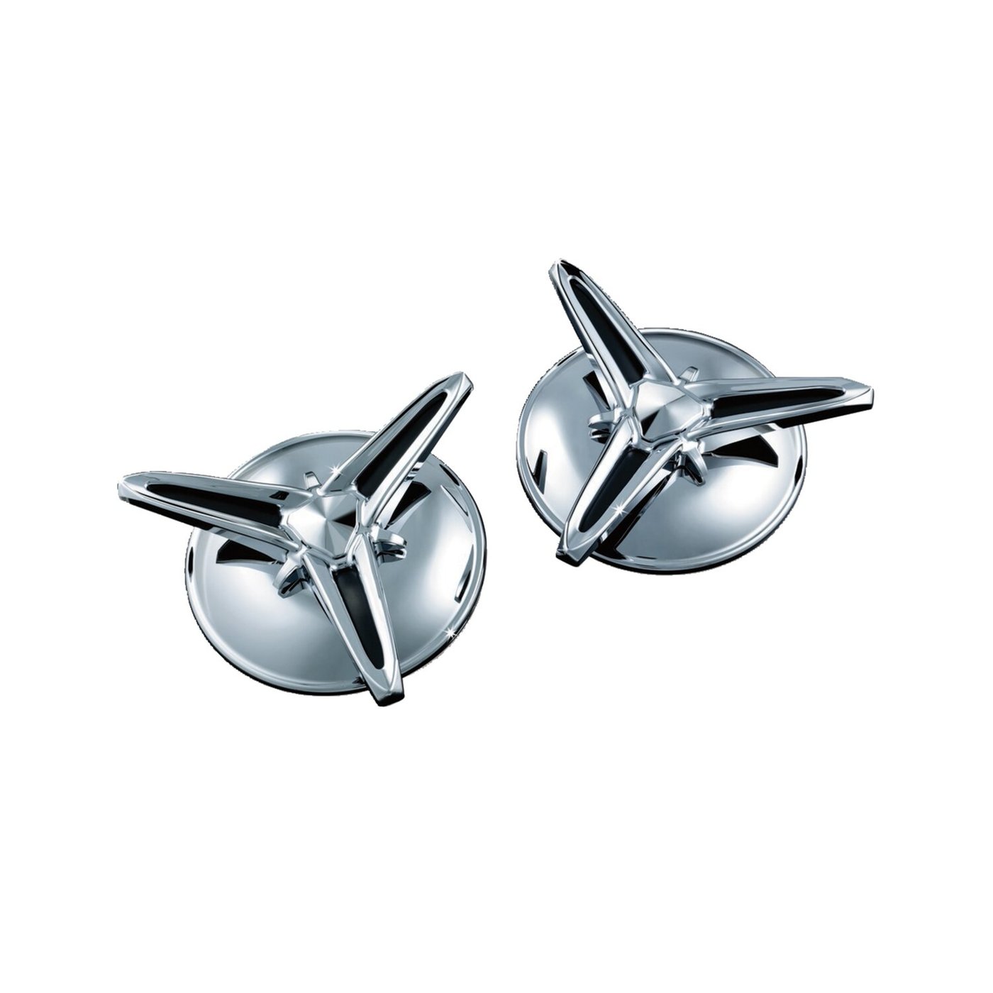 Kuryakyn Kuryakyn, Knock-Off center caps for Trikes. Chrome