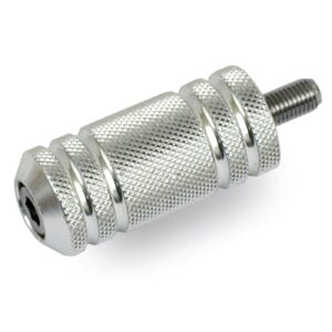 MCS Knurled aluminum shift/brake peg. Polished