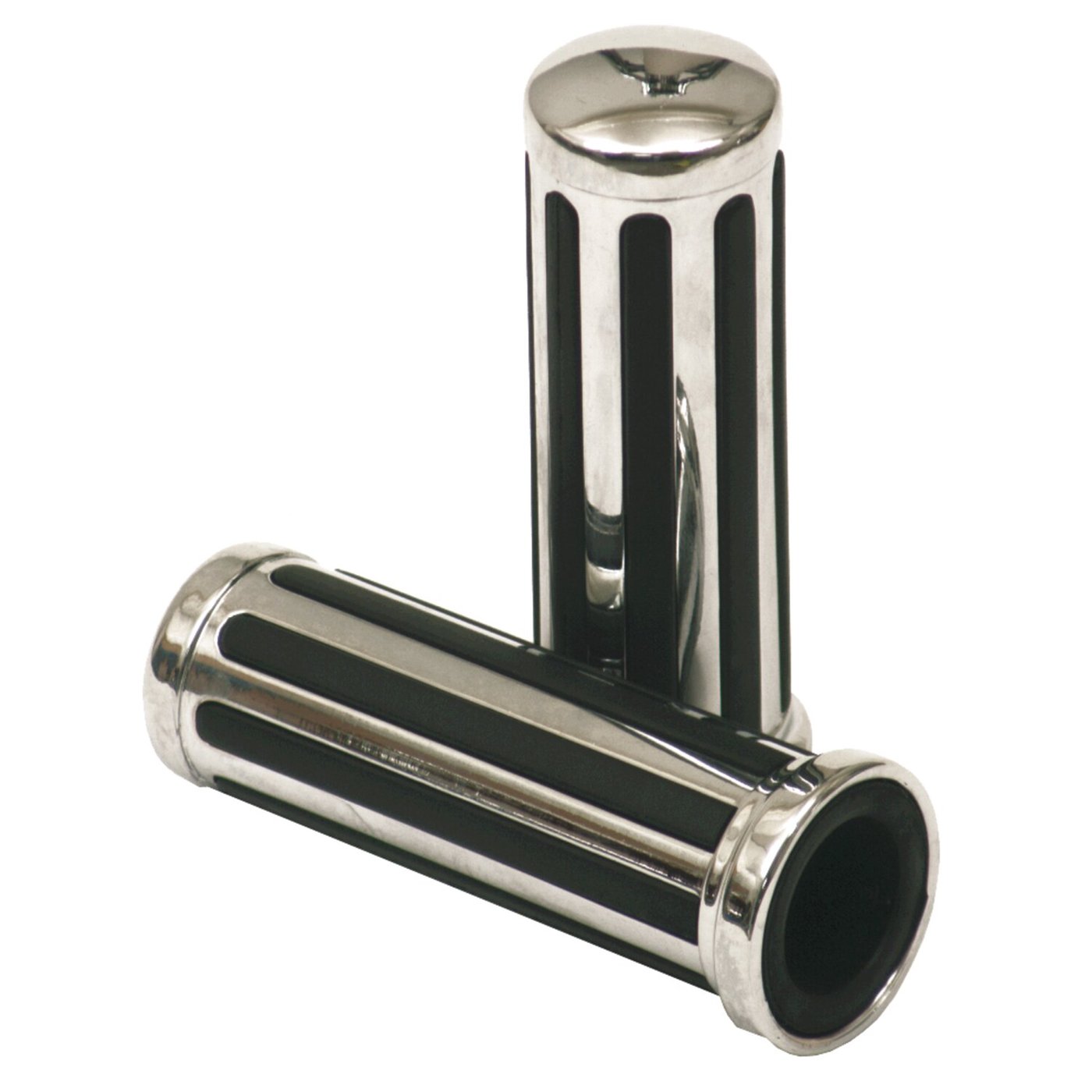 MCS Handlebar grip set, 'Rail' with black rubber inlay