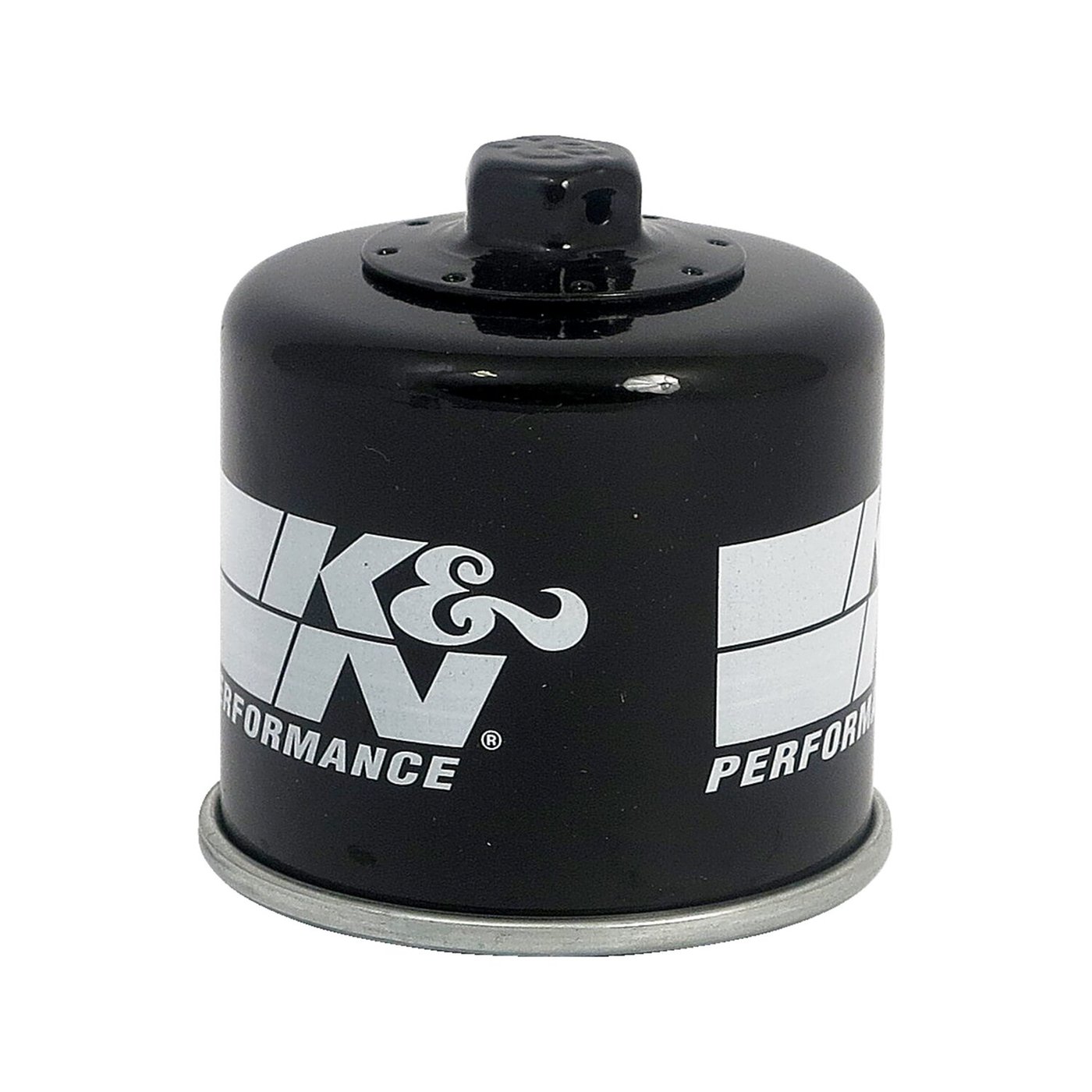 K&N K&N, spin-on oil filter with top nut. Black