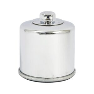 K&N K&N, spin-on oil filter with top nut. Chrome