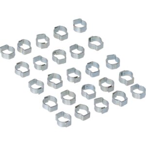 MCS Crimp hose clamp, 7/16 (11.18mm) ID. Zinc