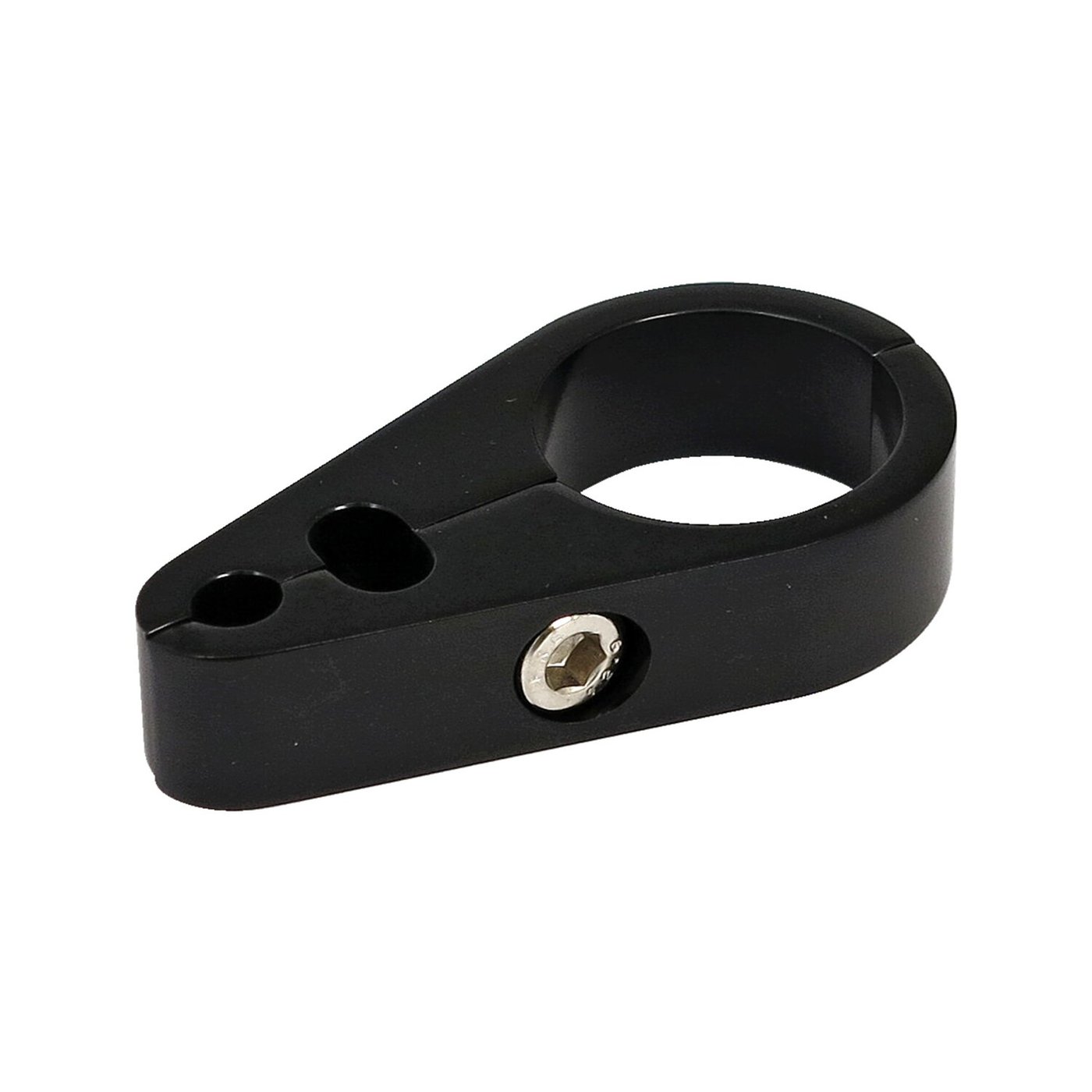 MCS 2-Piece frame cable clamp. Throttle/Idle/Brake. Black