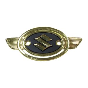 MCS Suzuki fuel tank emblem, gold/black