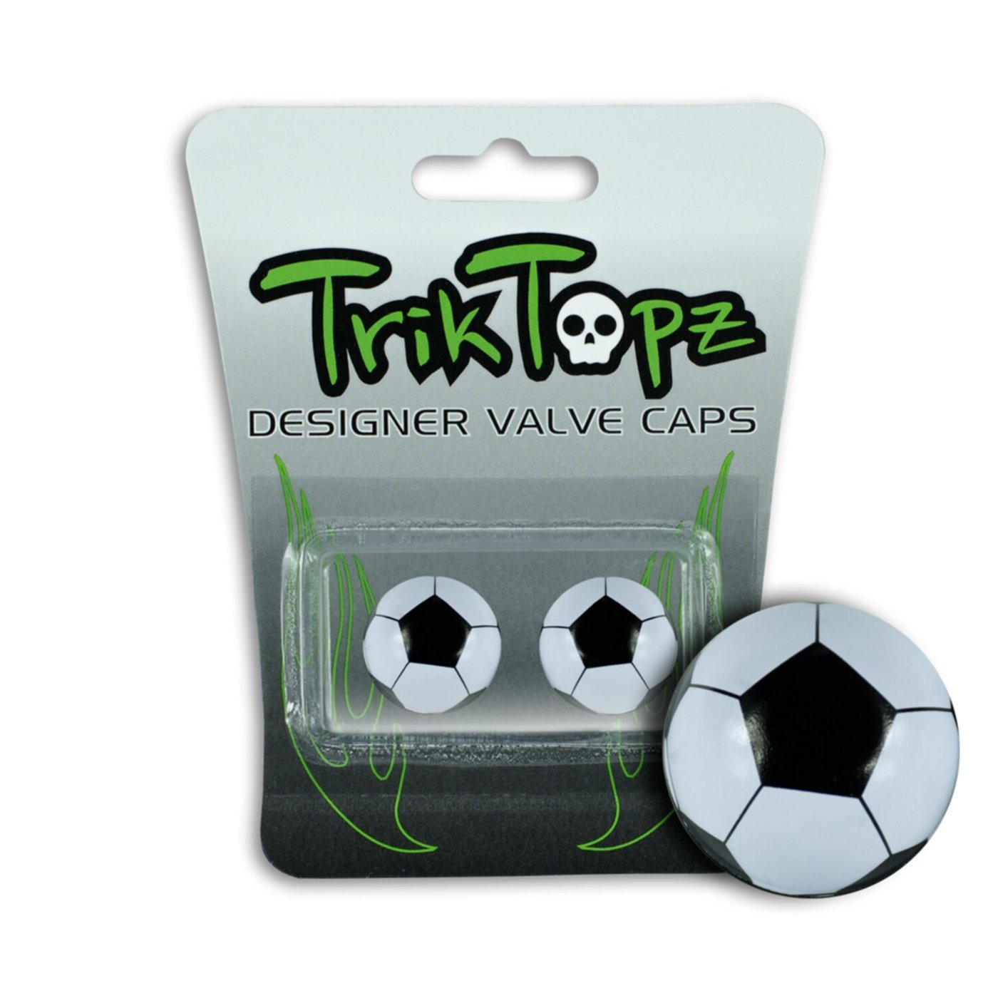 TrikTopz Trik Topz, Soccer Ball valve caps. Black - Image 2