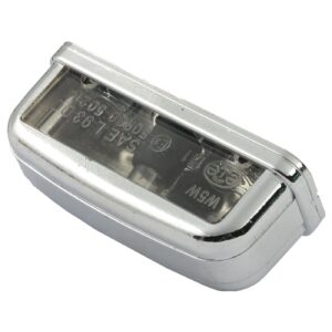 MCS License plate light stockk, chrome. ECE appr.