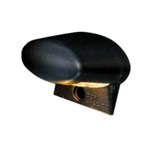 MCS License plate light oval, black. ECE appr.