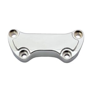 MCS Handlebar clamp Low Scalloped, with skirt. Chrome