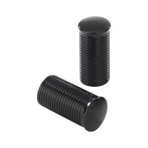 Kustom Tech Kustom Tech, FL handlebar grip ends. Ribbed black aluminum