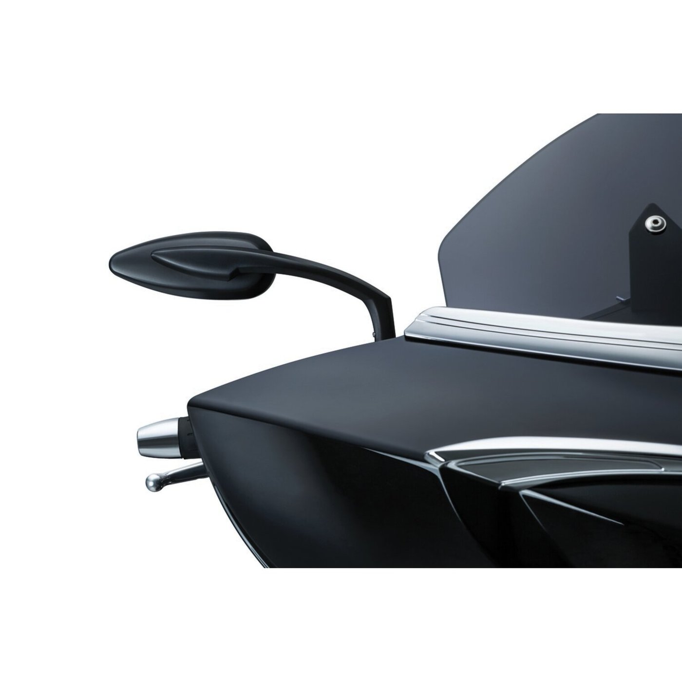 Kuryakyn Kuryakyn, Teardrop mirror set. Satin black - Image 2