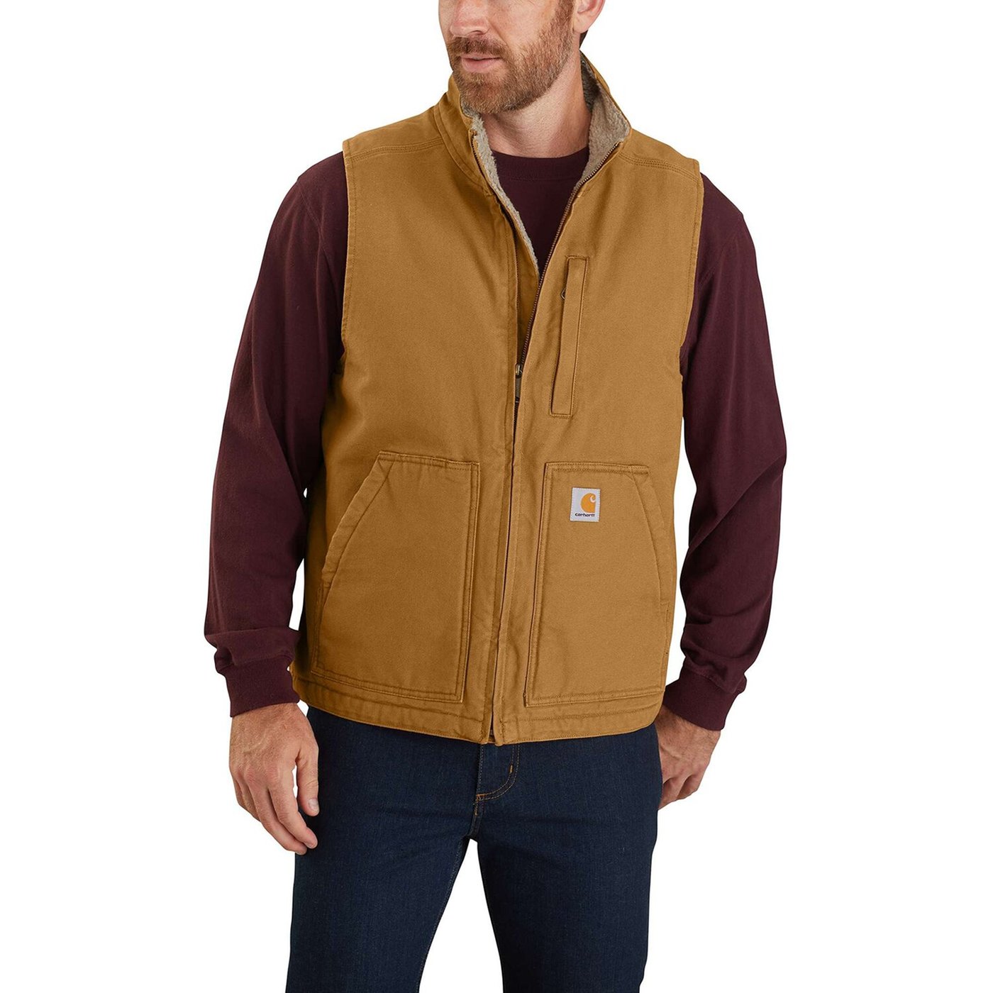Carhartt Carhartt Sherpa lined vest Carhartt brown - Image 2