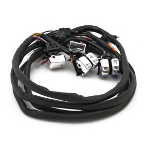 MCS Handlebar switch & wiring kit. Radio. LED. Chrome