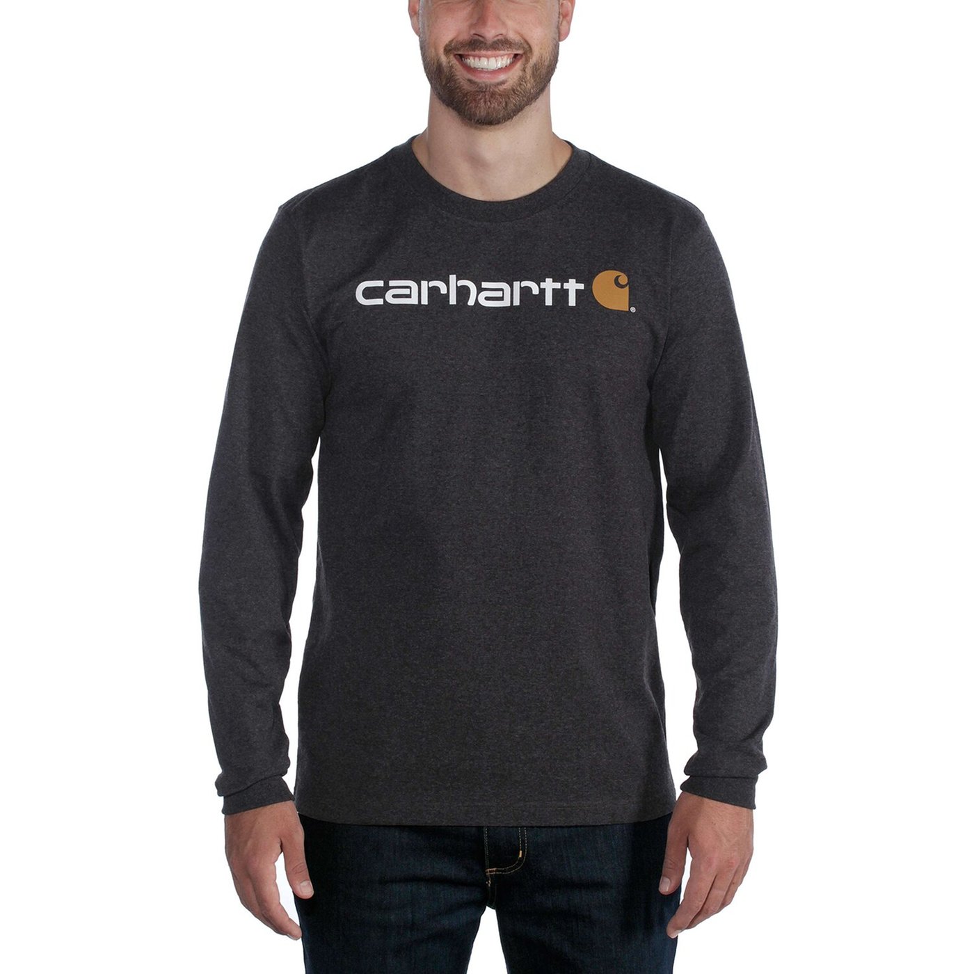 Carhartt Carhartt Logo graphic long sleeve carbon heather - Image 2