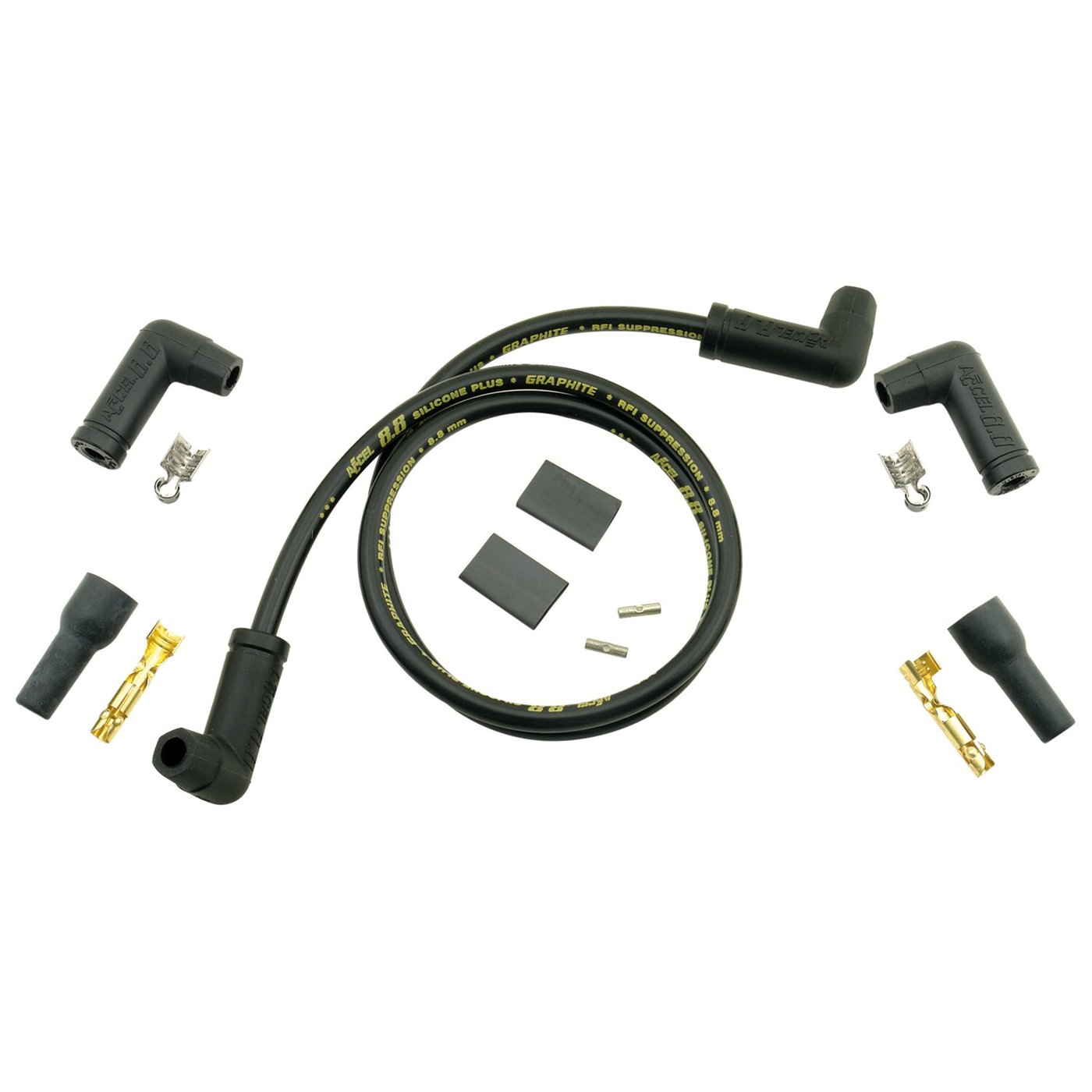 Accel Accel, universal 8.8mm spark plug wire set. Black