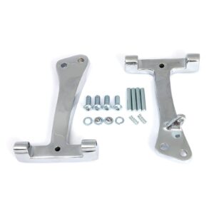 MCS Dyna passenger floorboard mount brackets. Chrome