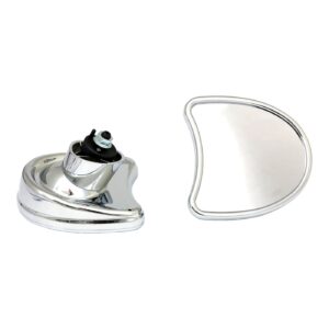 MCS Touring fairing mount mirror kit. Single vision, chrome
