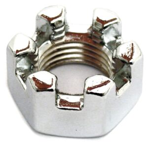 Gardner-Westcott Chrome castle nut, 1/2 inch-20