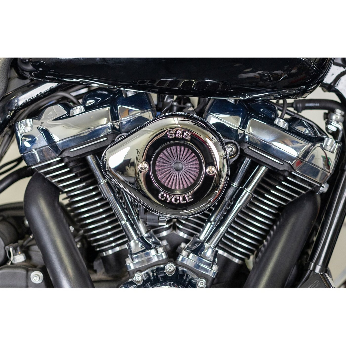 S&S S&S, 'Air Stinger Stealth' air cleaner kit. Teardrop, chrome - Image 2