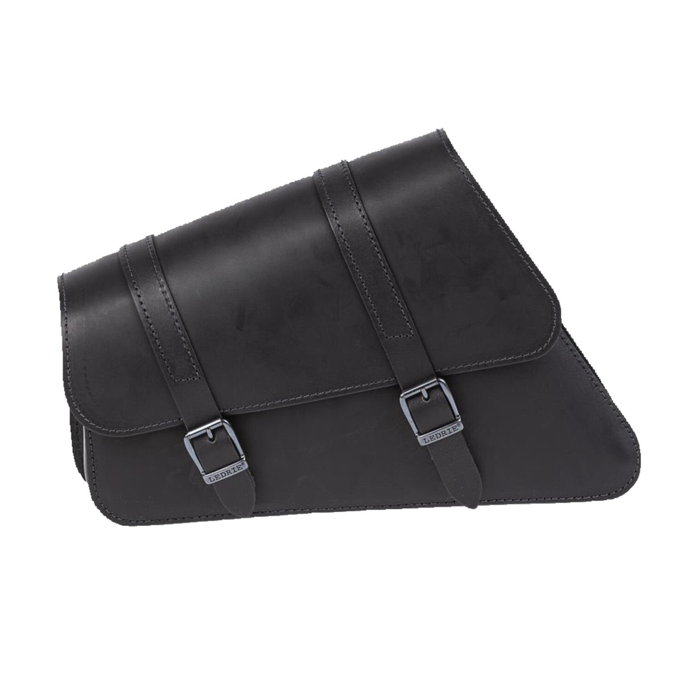 Ledrie Ledrie, leather swingarm bag left, 6.5 liter. Black