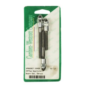 Gardner-Westcott GW, sprocket cover mount kit. Chrome Acorn