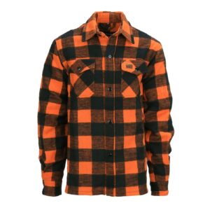 Army Surplus Lumberjack flannel shirt checkered orange/black