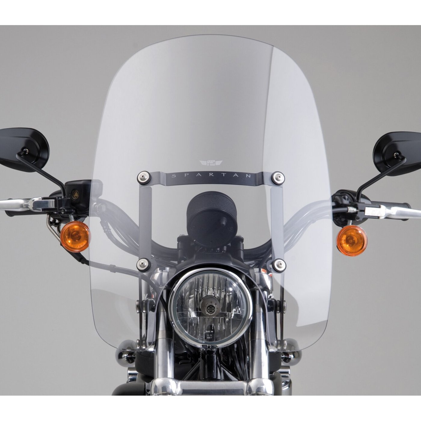 National Cycle NC Spartan® Quick Release Windshield - Clear, 16.25" high - Image 2