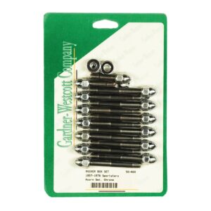 Gardner-Westcott GW, Sportster rocker box bolt kit. Acorn, chrome
