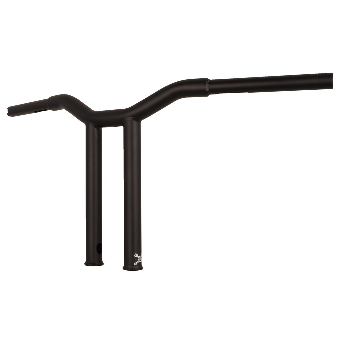 Burly Burly, Dominator straight 1-1/4" T-bar 12" rise. Matte black - Image 2