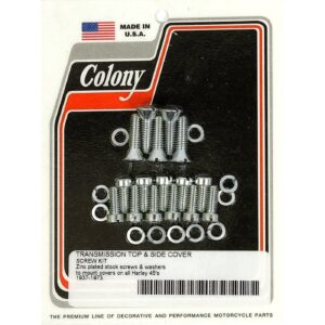 Colony Colony, transmission top & side cover screw kit. Zinc
