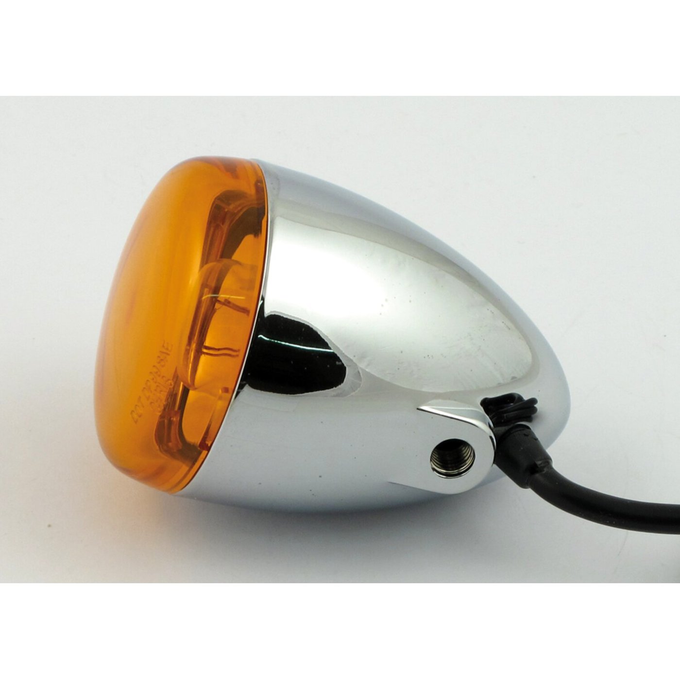Chris Products Chris, bullet turn signal. Chrome. Amber lens. Front - Image 2